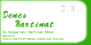 denes martinat business card